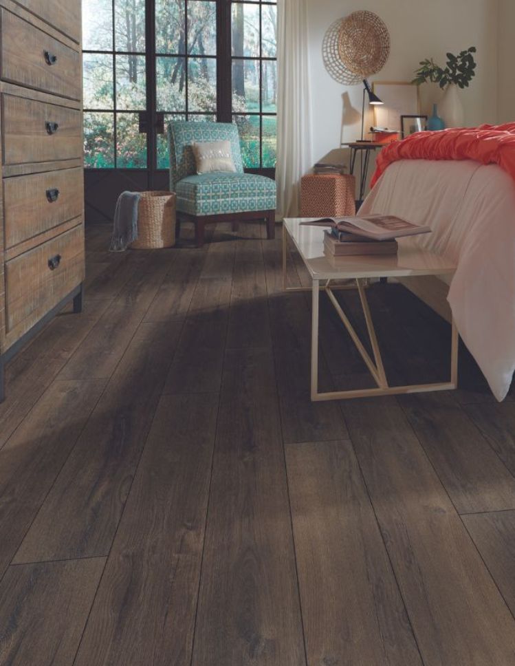 luxury vinyl plank flooring in a Iowa bedroom