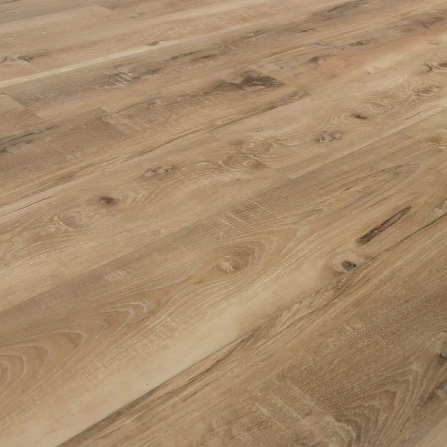 Stoked Oak color swatch and room scene